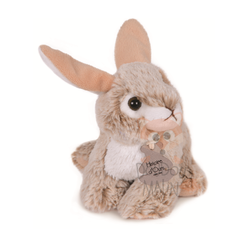  zanimoos peluche lapin marron beige 15 cm 